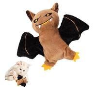 Générique Interactive Bat Cat Toy, USB Charging Cat Toy, Soft Kitten Teething Toy, Electric Cat Chew Toy, Interactive Bat Shaped Cat Toy with Sound and USB Charging for Teething Kittens
