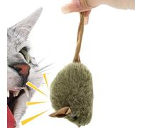 Générique Interactive Cat Mice Toys, Plush Squeaky Mouses Chew Toys, Realistic Hunting Play, Soft Bite-Resistant, 3-Pack, Indoor Kitten Exercise and Fun, 14x4.5cm 11g Cat Toy