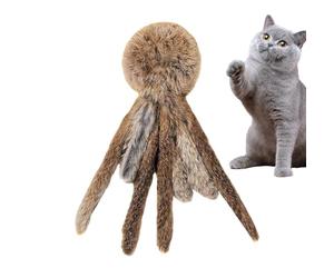 Générique Interactive Cat Plush, Soft Realistic Funny Self Play Kitten Chew Boredom Reduction Exercise Entertainment Plush for Cats Indoor Home Cattery Pet Store Use Daily Play Stimulation