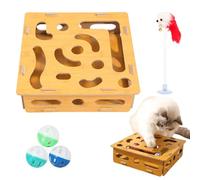 Générique Interactive Cat Puzzle Toy, Kitten Enrichment Toy, 12.99x12.4x3.74 inches Mental Stimulation Training Tool, Engaging Brain Game for Indoor Cats, Funny Stress-Relief Play Device Pets