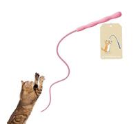 Générique Interactive Cat Teaser, Silicone Cat Toy, Soft Waterproof Wand with Flexible String, Kitten Exercise Toy with Colorful Design, Cats Teaser Toys for Indoor Outdoor Playtime