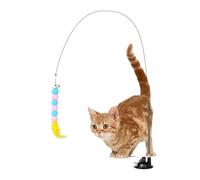 Générique Interactive Cat Toy | 98x7x7cm Kitten Enrichment Exercise Teaser | Versatile Hunting Suction Cup Kitten Toys | for Training Enrichment Entertainment Indoor Outdoor Yard Home