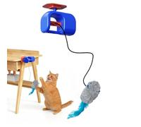 Générique Interactive Cat Toy Automatic Hanging - ABS 8x5x7cm 200g 300mAh Bird Shape - Door Frame Mounted Flying Wand for Pet Chasing - Garden Living Room Play