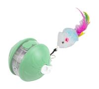 Générique Interactive Cat Toy, Automatic Kitten Ball, Smart Pet Ball, Motion Sensor Activated, Soft Plush Tail Design, Ideal for Indoor Outdoor Play, 1.97 inches, Red Gree, 1 Piece