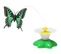 Générique Interactive Cat Toy, Automatic Kitten Teaser, 3.15x2.2in Electric Bird Butterfly Toy, 360° Rotating Pet Teaser, Indoor Exercise Accessory for Bored Pets, Fun Kitty Game
