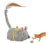 Générique Interactive Cat Toy, Automatic Moving Mice, 2.36x5.12in Smart Kitten Exerciser, Rechargeable Battery Powered, Motion Activated Sensor for Boredom, Game, Kitten Breeds, Indoor