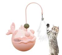 Générique Interactive Cat Toy, Catnip Teaser Indoor Kittens, Sensory Exercise Treat Dispenser, Feather Attachment, Mental Stimulation Tool for Hunting Training Boredom Relief