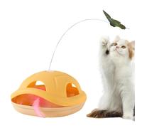 Générique Interactive Cat Toy, Self-Moving Teaser Wand with Butterfly 7.09x6.3x9.84 inches, Indoor Pet Activity Hunting Simulation, Playtime Entertainment, for Boredom & Interactive Play