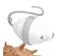 Générique Interactive Cat Toy, Touch Activated Moving Pet Toy, Rolling Pussy with Tail, Automatic Move Roll, 11x8.5x6cm/4.33x3.35x2.36 inches, Perfect for Indoor Cats White