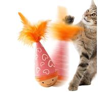 Générique Interactive Cat Toy - Wooden Wobble Teaser | Cat Enrichment Toy with | for Home Indoor Outdoor Play Training Exercise Hunting Boredom Scratching Living Room, Self-Entertainment