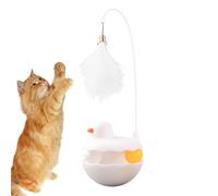 Générique Interactive Cat Toys, Activated Feather Stick, Detachable Resin Play Tool, Lightweight Fun Toy for Kittens, Indoor Outdoor Activities, 3.54x9.84 inches, Yellow and White