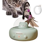 Générique Interactive Cat Toys, Automatic Motion Activated Cat Feather Toy, Pet Accessories with Battery Operated Motor, Safe Materials, 1 Unit, for Mental Stimulation Boredom