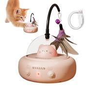 Générique Interactive Cat Toys, Automatic Motion Activated Cat Feather Toy, Pet Accessories with Battery Operated Motor, Safe Materials, 1 Unit, for Mental Stimulation Boredom