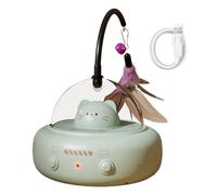 Générique Interactive Cat Toys, Automatic Motion-Activated Feather Toy, 4.13x4.13x7.48 inches, Pet Mental Stimulation Accessory, Ideal Boredom Relief, Hunting, Playtime, Home, Pink/Green