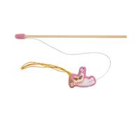 Générique Interactive Cat Wand Toy, Engaging Teaser Stick Play Rod, 15 inches Pet Toy Flexible String, Material Attachment with Swing Motion, Kitty with Fun Design, for Indoor Exercise Training