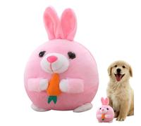 Générique Interactive Dog Ball - ABS PP Cotton Plush | Jumping Bunny Plush Toy, Pet Bouncing Ball with Sound | Washable Electronic Cartoon Rabbit Toy for Dogs