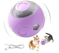 Générique Interactive Dog Ball, Electric Cat Toy, 1.89x1.89in Smart Pet Ball, Rechargeable Lights, Authentic Chew-Resistant Design for Small Medium Large Dogs Cats Aggressive Chewers