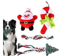 Générique Interactive Dog Teething Toys | Christmas Pet Toys | Squeaky Dog Toys | Holiday Dog Toys | Plush Dog Toys for Puppies Perfect for Interactive Play Plush for Home, Pet Room, Pet Shop