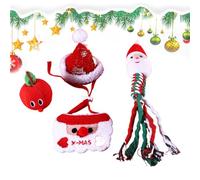 Générique Interactive Dog Teething Toys | Christmas Pet Toys | Squeaky Dog Toys | Holiday Dog Toys | Plush Dog Toys for Puppies Perfect for Interactive Play Plush for Home, Pet Room, Pet Shop