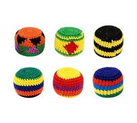 Générique Interactive Juggling Sport Games, Dirt Bag Sack, 6-Piece Knitted Kick Sack Footbag, for Adults Women Men Beginners Training Indoor Outdoor Garden Yard Park Camping