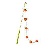 Générique Interactive Pet Wand - Wooden Cat Toy for Indoor | Fruit String with Non-Slip Handle, Bird Fish Mouse Teasers, Engaging Play Accessory, Training Solution for Kitten Activity