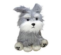 Générique Interactive Plush Schnauzer Dog Toy, Cute Stuffed Animal Sleeping Companion for Kids Teens Adults Boys Girls Men, Soft Cuddly Puppy Doll, Perfect for Home Or Travel, 9.84 in