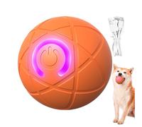 Générique Interactive Rolling Dog Ball Toy, USB Rechargeable Pet Ball with LED Light, Automatic Smart Motion Toy for Indoor Puppy Playtime, Energy-Burning Training Fun, 2.05 inches