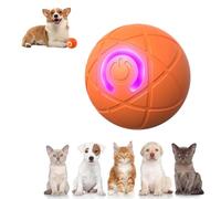 Générique Interactive Smart Ball for Dogs - USB Rechargeable Toy with Automatic Vibration and Bounce, Brain Stimulation for, Perfect for Indoor Play (Orange)