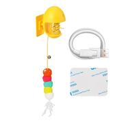 Générique Interactive Toy for with Rope | Electric Pet Play Equipment with Sound - Smart Cat Toy Automatic Retractable Rope | Living Room Bedroom Balcony Cabinet Wall Door Frame