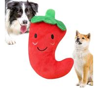 Générique Interactive Toys for Dogs- Tear Resistant Chili Shape Squeaky Chew Toy, Durable Puppy Teeth Cleaner | Chili Pepper Dog, Built in Soft Sound Play Dog Beach Lawn Garden Indoor Outdoor