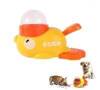 Générique Interactive Treat Dispensing Dog Toy, Duck-Shaped Dog Food Dispenser, Pressing Slow Eating Treat Dispenser Toys for Dogs Cats (Yellow)