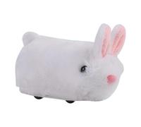 Générique Interaktives Katzenspielzeug - Intelligentes Roboter Kaninchen | Elektronisches Jagdspielzeug Mit Hindernisvermeidung Für Katzen & Kinder, USB Aufladbar Bewegliches Häschen 13cm Beflockt