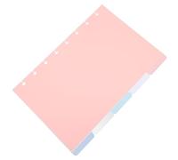 Générique Intercalaires Classeur A4 en Plastique Pp 5 Pièces, Onglets de Séparation pour Bloc-notes 5 Couleurs, pour Bureau et Organisation Rapide des Documents