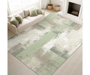 Générique Intérieur Tapis 120 x 160 cm De Salon, Moderne Rustique Traditionnel Doux Abstrait Zen Effet Coup de Pinceau Soft Antidérapant Doux Flanelle Tapis De Sol pour Chambre, Décoration De Maison