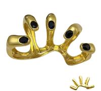 Générique Interlocked Hands Fingers Jewelry (Gold-1, 11.2 * 7.4 cm/4.4 * 2.9 in)