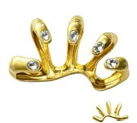 Générique Interlocked Hands Fingers Jewelry (Gold-2, 11.2 * 7.4 cm/4.4 * 2.9 in)