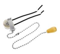 Générique Interrupteur à Tirette Mural et Plafonnier 30 CM en Chrome Interrupteur Silencieux à Tirette pour Salle de Bain et Luminaire Accessoire de Remplacement Solide et Ininflammable