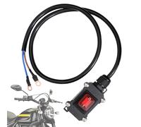 Générique Interrupteur De Déconnexion De Batterie Moto, Coupe Contact Batterie 12V/24V Moto, Coupe Circuit Batteries 12v 24v, Débrancheur Batteries, Protection Court-Circuit (100cm)