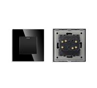 Générique Interrupteur Va Et Vient, Interupteur Interrupteur Mural à Bouton-Poussoir Simple en Verre Cristal, 1, 2, 3 ou 4 Voies, 10 A(1G3W,Gold)