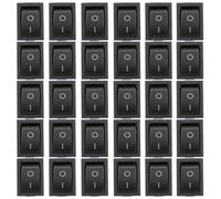Générique Interrupteurs à Bascule en Plastique et Cuivre Lot de 35 2 Broches Résistants à la Chaleur 250vac 6a et pour Appareils Électroménagers Usage Technique Électrique