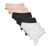 Générique Invisible Camel Toe Thong, Anti Wedgie Underwear, Seamless, Comfortable, No Camel Toe Thong (6Pcs-A,L)