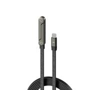 Générique Invisible Holder Charger Cable With Stand,240w CâBle De Chargement Et Support Invisible 2 En 1,CâBle Usb C à Usb C,1,5 M, Rotation 360°,Pour Smartphones Et Tablettes (1PC)