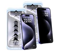 Générique Invisible Screen Protector for iPhone - 2PCS Durable Screen Armor Pro, Fingerprint-Proof, Dust-Free, Bubble-Free, High-Transparency, Ultra-Clear Protection (HD+Privacy,15PROMAX)