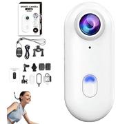 Générique IonicSwift Riding Camera - Hands-Free POV Cam for Equestrians, Ionic Swift Video Camera Clip on, HD 1080p/4k RideView - Thumb Cameras Necklace with 360° Rotation Spring Clip (4K,White)