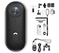 Générique IonicSwift Riding Camera, Rideview Hands-Free POV Camera, Mini Sports Action Cam with Magnetic Clip and Bracket, 4K/170° Ultra-Wide Angle, for Cycling,Diving,Equestrian (Black 4K)