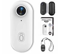 Générique IonicSwift Riding Camera, Rideview Hands-Free POV Camera, Mini Sports Action Cam with Magnetic Clip and Bracket, 4K/170° Ultra-Wide Angle, for Cycling,Diving,Equestrian (White1080P)