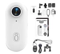 Générique IonicSwift Riding Camera, Rideview Hands-Free POV Camera, Mini Sports Action Cam with Magnetic Clip and Bracket, 4K/170° Ultra-Wide Angle, for Cycling,Diving,Equestrian (White 4K)