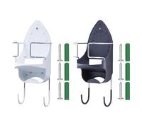 Générique Iron Board Hanger Over Door Storage Solution - Metal Support Clip Fixture, Laundry Space Organizer Fixture, Foldable Pressing Station Accessory For Bedroom Utility Cupboard Installation