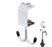 Générique Iron Double Hooks, Desk Bag Hanger, 4 Inches Adjustable Thickness Mount with Sturdy Under Table Storage, Multi Purpose Holder for Bags, Purses, Backpacks, Coats, Kitchen, Bathroom,
