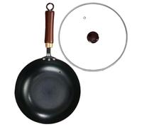 Générique Iron For Cooking - Uncoated Thick Iron Pot | 950g Non-Stick Thick Uncoated Pot, Natural Cooking Stove Kitchen Camping Restaurants Induction Hob Pan Durable Heavy Duty Íron Ẃok